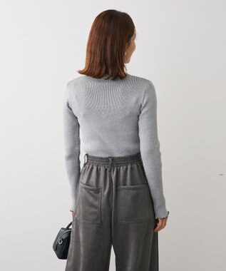 Green Parks ・ＡＮＤＳＥＡＲＣＨ　メランジリブハイネックニット Gray