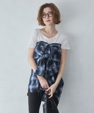 WEGO 【ユニセックス着用ITEM/SMLサイズ展開】オンブレチェックシャツ（LS） 柄5