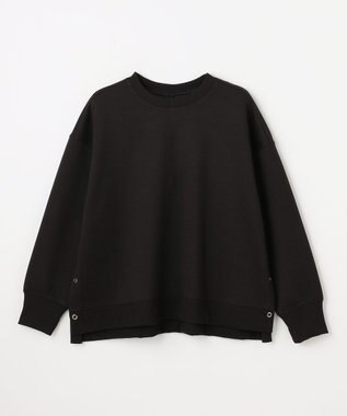 ANY L サイドドットダンボールトレーナー ブラック