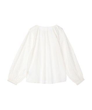 CRAFT STANDARD BOUTIQUE インド綿アイレット刺繍ブラウス Off White