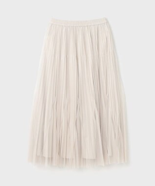 GRACE CONTINENTAL チュールマチプリーツスカート ベージュ