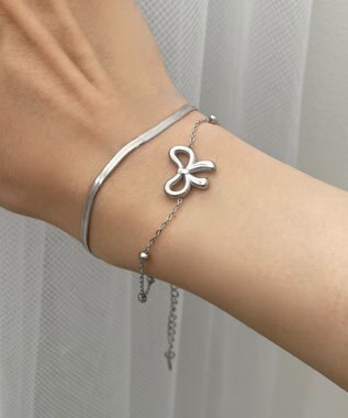 WEGO Lステンレスモチーフ2連ブレス 柄1