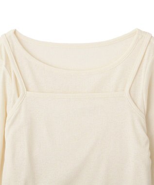 earth music&ecology 【SET2点】ツイストキャミレイヤードカットソー Ivory