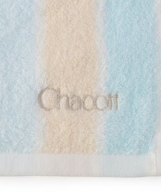 Chacott ストライプフェイスタオル ベビーブルー