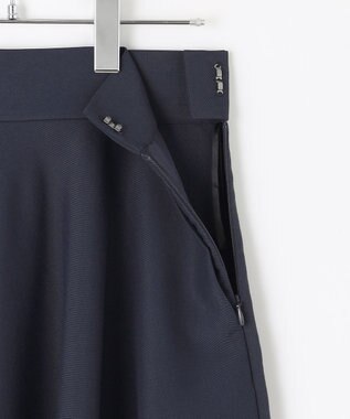 #Newans 【シワになりにくい】〈花乃まりあさんコラボ〉サーキュラースカート ネイビー