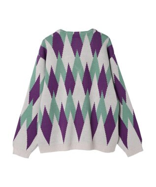 CRAFT STANDARD BOUTIQUE 【男女兼用】アーガイル柄カーディガン2 Purple