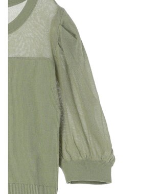 earth music&ecology シアーパワショルニットプルオーバー Mint