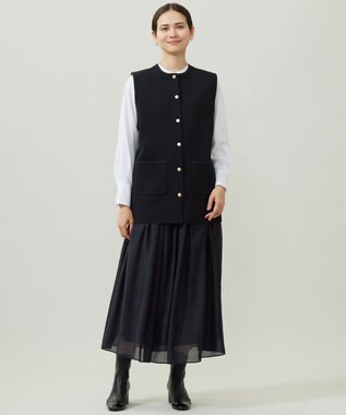 自由区 L SOMELOSバンドカラー ブラウス オフ