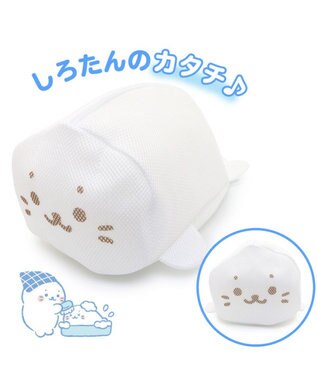 Mother garden しろたん ランドリーネット ポーチ Mサイズ 洗濯ネット 白～オフホワイト