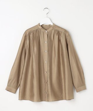 自由区 S エアリーローンプレーン ブラウス ベージュ
