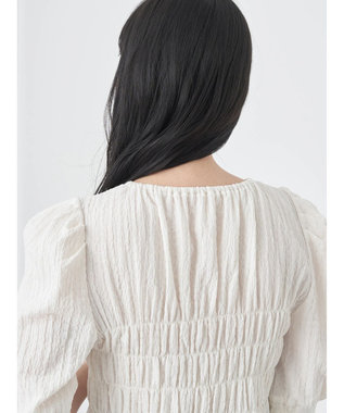 earth music&ecology ポコポコシャーリングトップス White