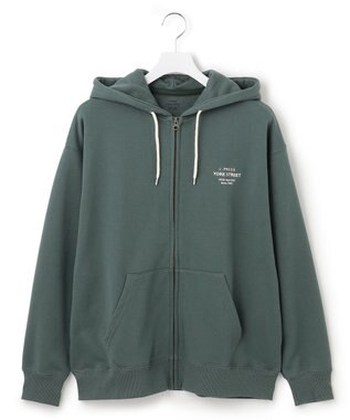 J.PRESS YORK STREET 【UNISEX】フルジップ裏毛ロゴパーカー