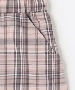 ANY KIDS 裾 スカラップ チェック パンツ ベージュ系チェック