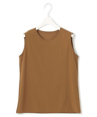 ICB 【接触冷感・UVカット・速乾・洗える】マットスキューバ タンクトップ型プルオーバー キャメル系