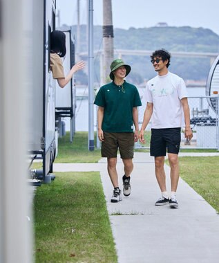 PW CIRCULUS 【吸水速乾 / UV遮蔽率99% UVカット / ストレッチ】【MEN】バックメッシュポケットモックT ゴルフ ホワイト系