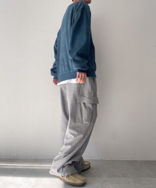 WEGO フェイクスウェードロゴプルオーバー ダークグリーン