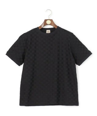 J.PRESS MEN ジャケットインの最適解【接触冷感 / 吸水速乾】【J.PRESS PREMIUM JERSEY】アーガイルリンクス Tシャツ ブラック系