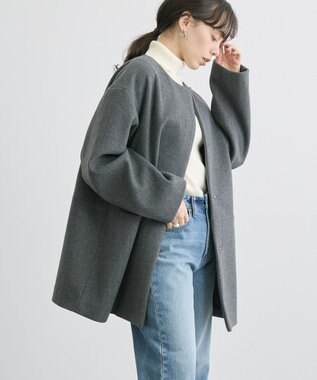 AMERICAN HOLIC リサイクル中空糸ノーカラーコート Gray Mixture