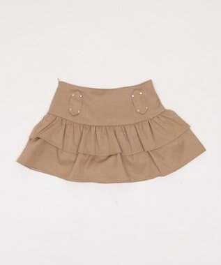 WEGO スターベルト付きティアードスカパン ベージュ