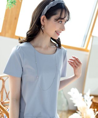 Tiaclasse 【日本製】どんなスタイルにも合わせやすいクリスタルネックレス シルバー