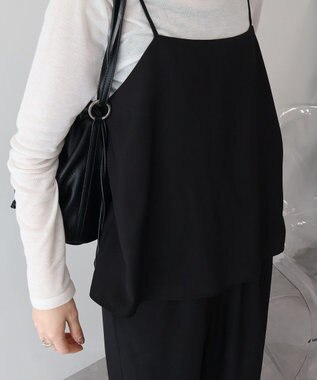 AMERICAN HOLIC リネンライクビスチェサロペット Black