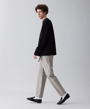 UNFILO MENS 【接触冷感】イージーケア ニットロングTEE [23年春夏商品] ブラック