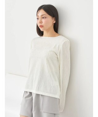 earth music&ecology うねうねプルオーバー Ivory