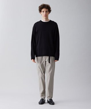 UNFILO MENS 【接触冷感】イージーケア ニットロングTEE [23年春夏商品] ブラック