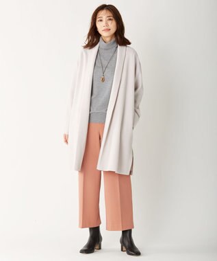 J.PRESS LADIES L 【洗える】PRINCE タートルネック ニット ライトグレー系