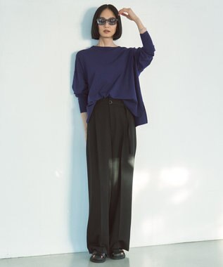 UNFILO イージーチノ ベルト付きパンツ ブラック