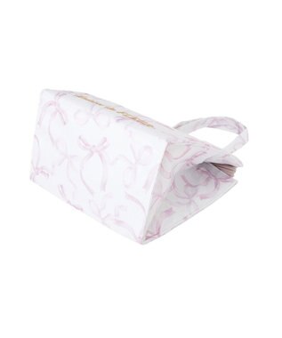 Maison de FLEUR 【保冷機能付き】リボン柄保冷バッグ Pink