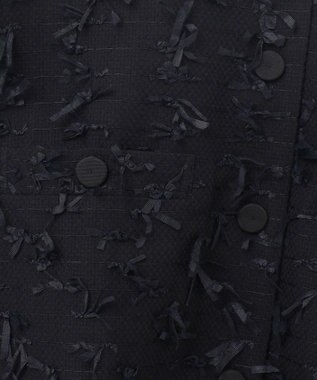 GRACE CONTINENTAL リボンヤーンジレドレス ブラック