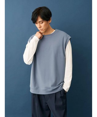 CRAFT STANDARD BOUTIQUE 梨地カットベスト＋Ｌ／Ｓ　ＴＥＥーＳＥＴ