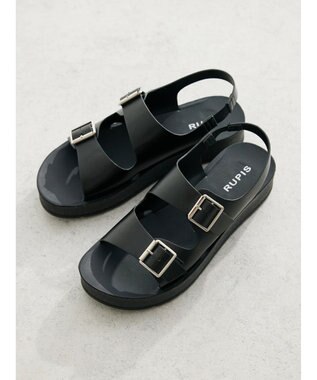 Green Parks ＲＵＰＩＳ．インジェクションＷベルトサンダル Black