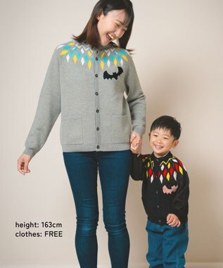 ami amie 【UNISEX】コウモリカーディガン85cm～130cm グレー