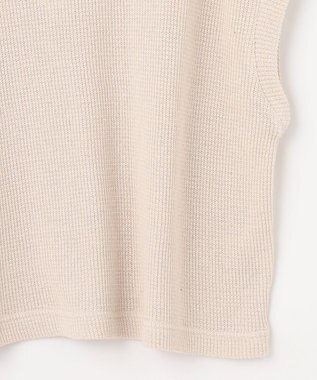 ANY 【洗濯機可】フレンチスリーブニットソー サンドベージュ