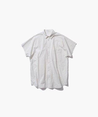 ATON MICRO SHRINK LAWN | オーバーサイズシャツ WARM WHITE