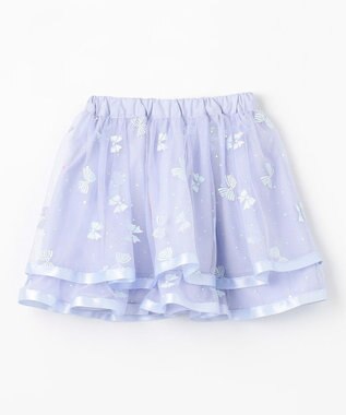 ANY KIDS リボン チュールスカート サックスブルー