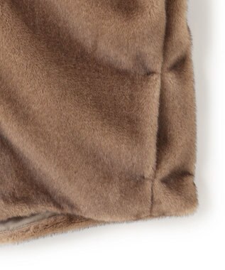 ICB 【洗える】ミンクライクファー フーディジレ コート モカ