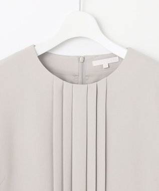 自由区 【セットアップ対応・洗える】トリアセダブルクロス ワンピース ライトグレー系