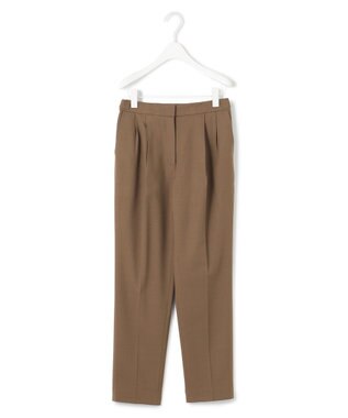 ICB L 【洗える】ウール2WAYストレッチ テーパードパンツ モカ系