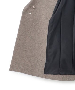 uncrave ウォッシャブルウールライクツイル ジャケット シャンブレーチャコール