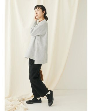 CRAFT STANDARD BOUTIQUE 裏起毛クルーネックチュニック Gray Mixture