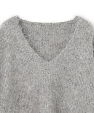 uncrave アルパカニット Vネックトップス グレー