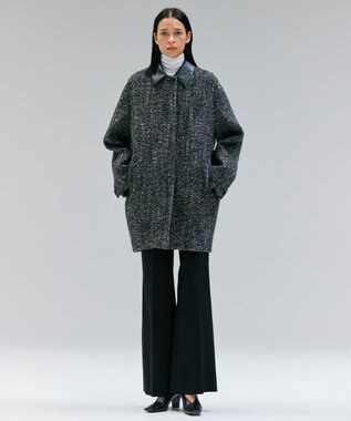 BEIGE， 【洗える】DELANO / ハイストレッチフレアパンツ Black