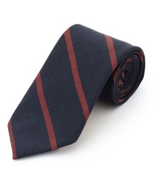 J.PRESS MEN ハンドプリントポプリンレジメンタル ネクタイ