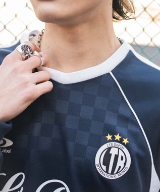 WEGO 【ユニセックス着用ITEM/MLサイズ展開】ラインスリーブゲームT（LS） ネイビー