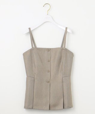 ANY SIS L 【洗える】ビスチェ & ワイドパンツ セット ベージュ