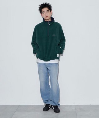 WEGO DISCUSフリースハーフジップPO グリーン