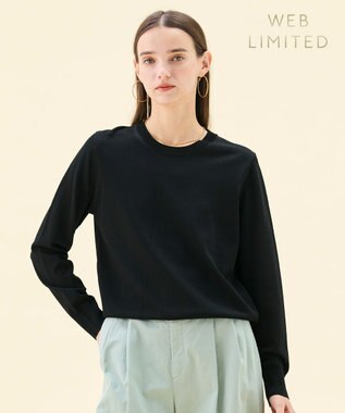 BEIGE， 【WEB限定・洗える】LECERF / 異素材バックシアーストレッチニット